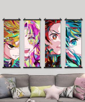 Demon Slayer wall art scroll decor anime fans