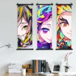 demon slayer scroll anime wall art